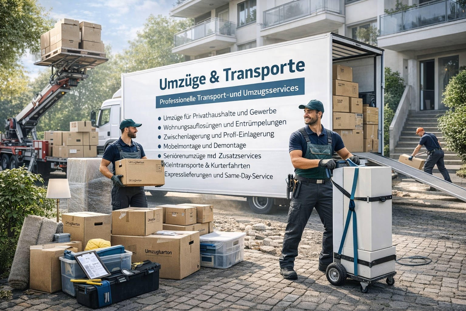 Umzüge & Transporte – Einsatzbereich von PrimeClean Germany